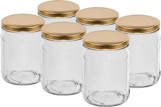 Sklenice zavařovací 500 ml 6 ks s zlatým víčkem