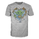 Funko POP Tees Tričko Star Wars - Be Mine Yoda (velikost L)