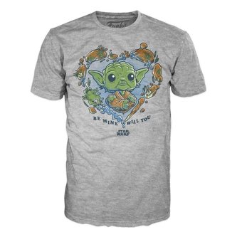 Funko POP Tees Tričko Star Wars - Be Mine Yoda (velikost L)