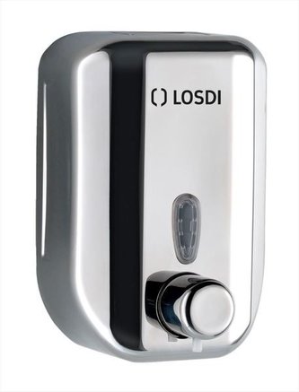 Losdi nerezový dávkovač tekutého mýdla na dolevání 700 ml - lesk