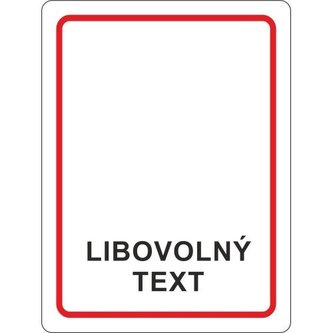 Samolepka libovolný text 120 x 160 mm