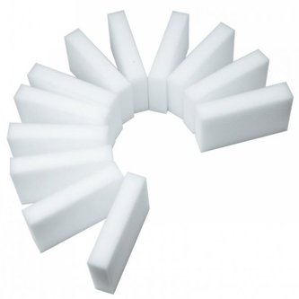 Zázračná čistící houba 12 ks - Melaminová nano houbička bílá  10 x 6 x 2 cm