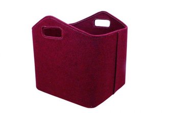 Velký koš z plsti 37 x 35 x 38 cm - červený