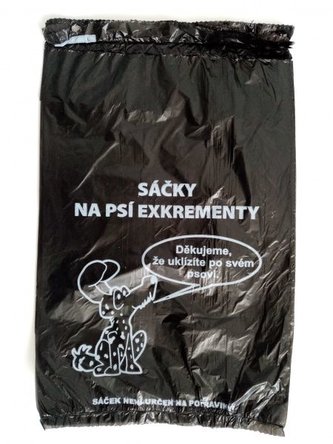 vybaveniprouklid.cz Sáček na psí exkrementy HDPE 20x27 cm, 10 um, 50ks - černý