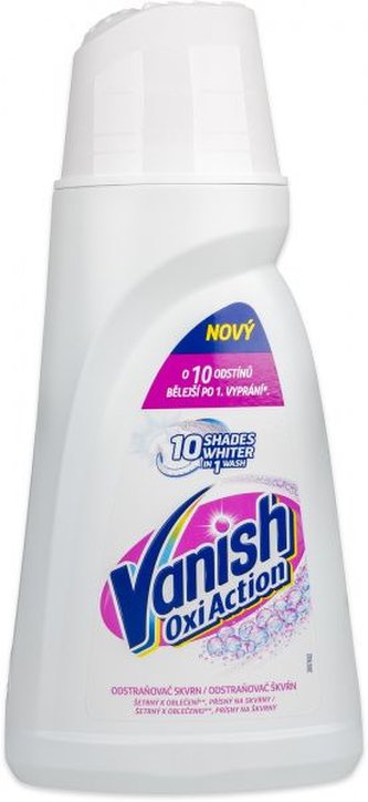 Vanish tekutý odstraňovač skvrn Crystal White Oxi Action - 1 l