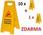 Výstražná cedule Pozor mokrá podlaha - 10 + 1 ZDARMA