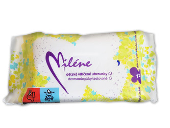 Miléne dětské vlhčené ubrousky 72 ks
