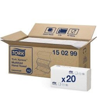 Tork 150299 Skládané papírové ručníky ZZ, 4740 ks, bílé, 2 vrstvy, H2