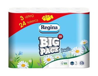 Toaletní papír Big Pack NICKY bílý, 3 vrstvy, 100 % celulóza - heřmánek -  24 ks