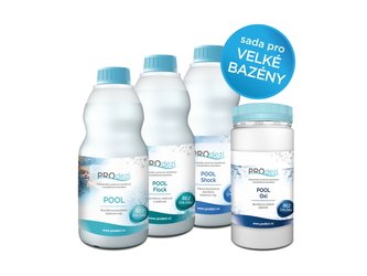 PROdezi sada bazénové chemie bez chloru pro kryté a venkovní bazény nad 20m3