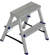 ELKOP oboustranný hliníkový žebřík / schůdky 2 x 1, nosnost 150 kg