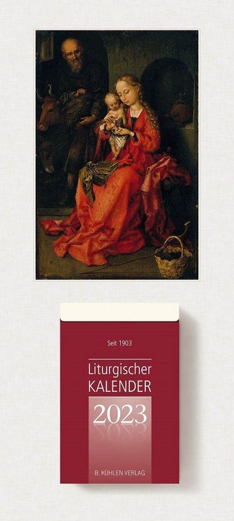 Liturgischer Kalender 2023. Tagesabreißkalender mit bebilderter Rückwand