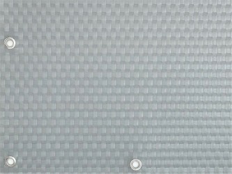 Balkonová ratanová zástěna s očky MALMO, světle šedá, výška 90 cm šířka 500 cm MyBestHome