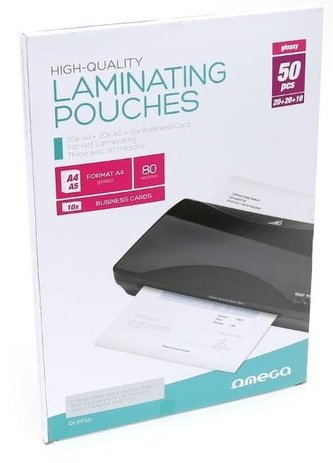 Folia do laminowania A4 + A5 + wizytówka 50szt