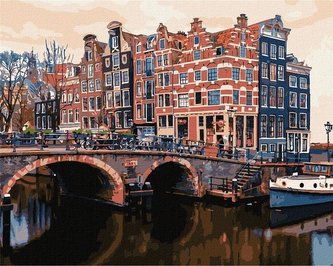 Malowanie po numerach - Uroczy Amsterdam 40x50 Malowanie po numerach - Uroczy Amsterdam 40x50