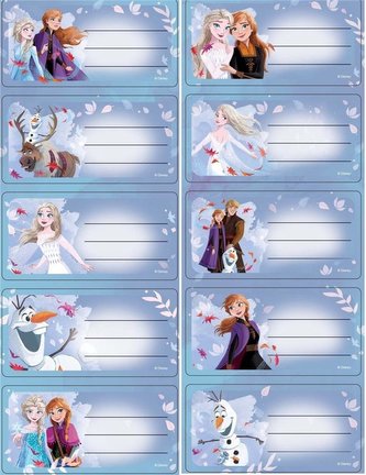 Naklejki na zeszyty Frozen Naklejki na zeszyty Frozen
