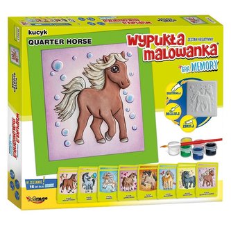 Wypukła malowanka Kucyk Quarter + gra memory