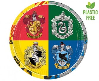 EKO Papírové talíře Harry Potter - Bradavické koleje - 23cm, 8 ks