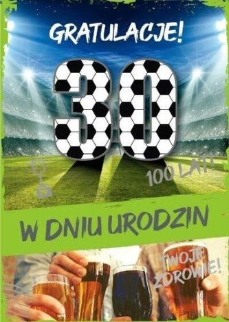 Karnet Urodziny 30 GM-815