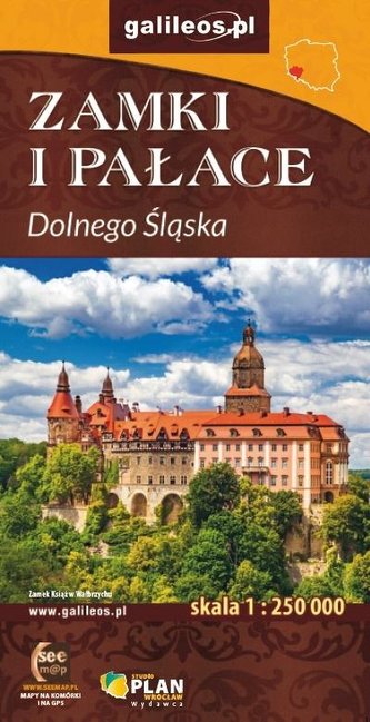Mapa - Zamki i pałace Dolnego Śląska 1:250 000
