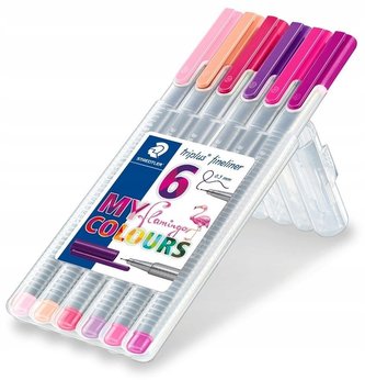 Linery "Triplus 334 Flamingo Box" sada, 6 plameňákových  barev, 0,3mm, STAEDTLER