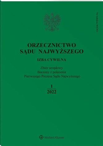 Orzecznictwo Sądu Najwyższego 1/2022