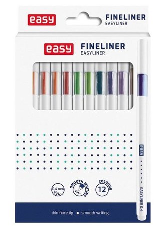 Cienkopis Easyliner 0.4mm 12 kolorów EASY Cienkopis Easyliner 0.4mm 12 kolorów EASY