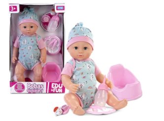 Lalka bobas siusiający 41cm Edu&Fun;