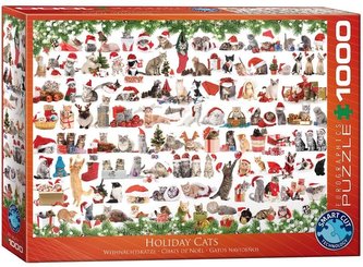 Puzzle 1000 Świąteczne koty