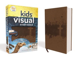 Niv, Kids' Visual Study Bible, Leathersoft, Bronze, Full Color Interior: Explore the Story of the Bible---People, Places, and Hi