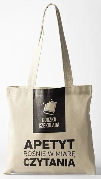 Torba eko kremowa. Apetyt rośnie w miarę czytania Torba eko kremowa. Apetyt rośnie w miarę czytania