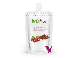 KetoMix Proteinové pyré s příchutí maliny a kakaa 100 g