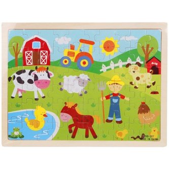 Puzzle drewniane Farma 60el