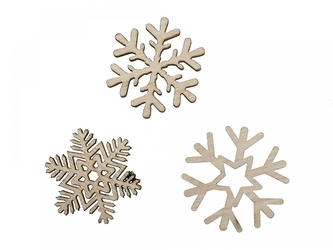 Dřevěné vločky sada 72 ks