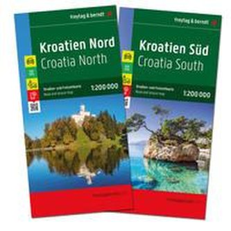 Kroatien, Straßenkarten-Set 1:200.000, freytag & berndt