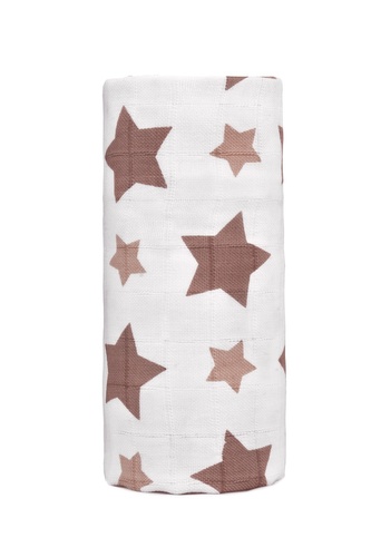 T-TOMI BIO Velká bambusová osuška Beige stars