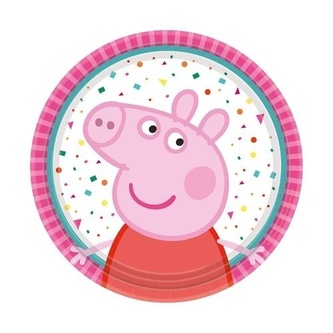 EKO Papírové talířky Prasátko Peppa New 18 cm - 8 ks