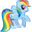 Foliový balonek My little Pony - Rainbow Dash 71 x 68 cm