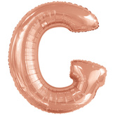 Foliové písmeno G rose gold 100 cm - Amscan