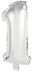 Amscan Balónek foliový narozeniny číslo 1 stříbrný 35 cm