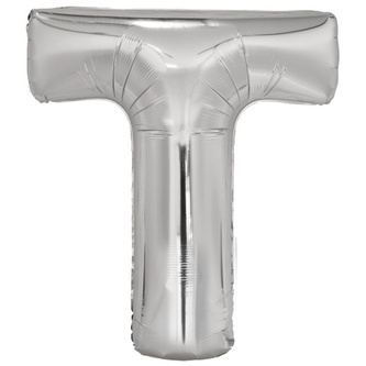 Foliové písmeno T stříbrné 100 cm - Amscan