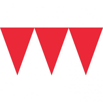 Vlaječková girlanda červená 450 cm