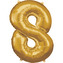 Amscan Balónek fóliový narozeniny číslo 8 zlatý 86cm