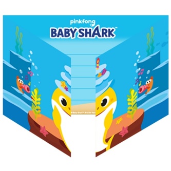 Party pozvánky Baby Shark 8 ks
