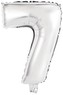 Amscan Balónek foliový narozeniny číslo 7 stříbrný 35 cm