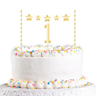 Dekorace na dort Ombre - 1st Birthday 19 cm
