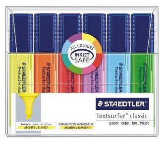 Zvýrazňovač "Textsurfer classic 364", sada, 6 barev, 1-5 mm, STAEDTLER