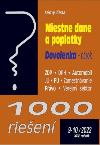 1000 riešení 9-10/2022  – Miestne dane a poplatky