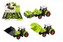 Traktor na setrvačník plast 16cm 3 druhy 8ks v boxu