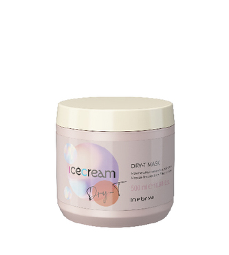 Inebrya Ice Cream Dry-T Mask výživná maska na suché, krepovité a chemicky upravené vlasy 500 ml